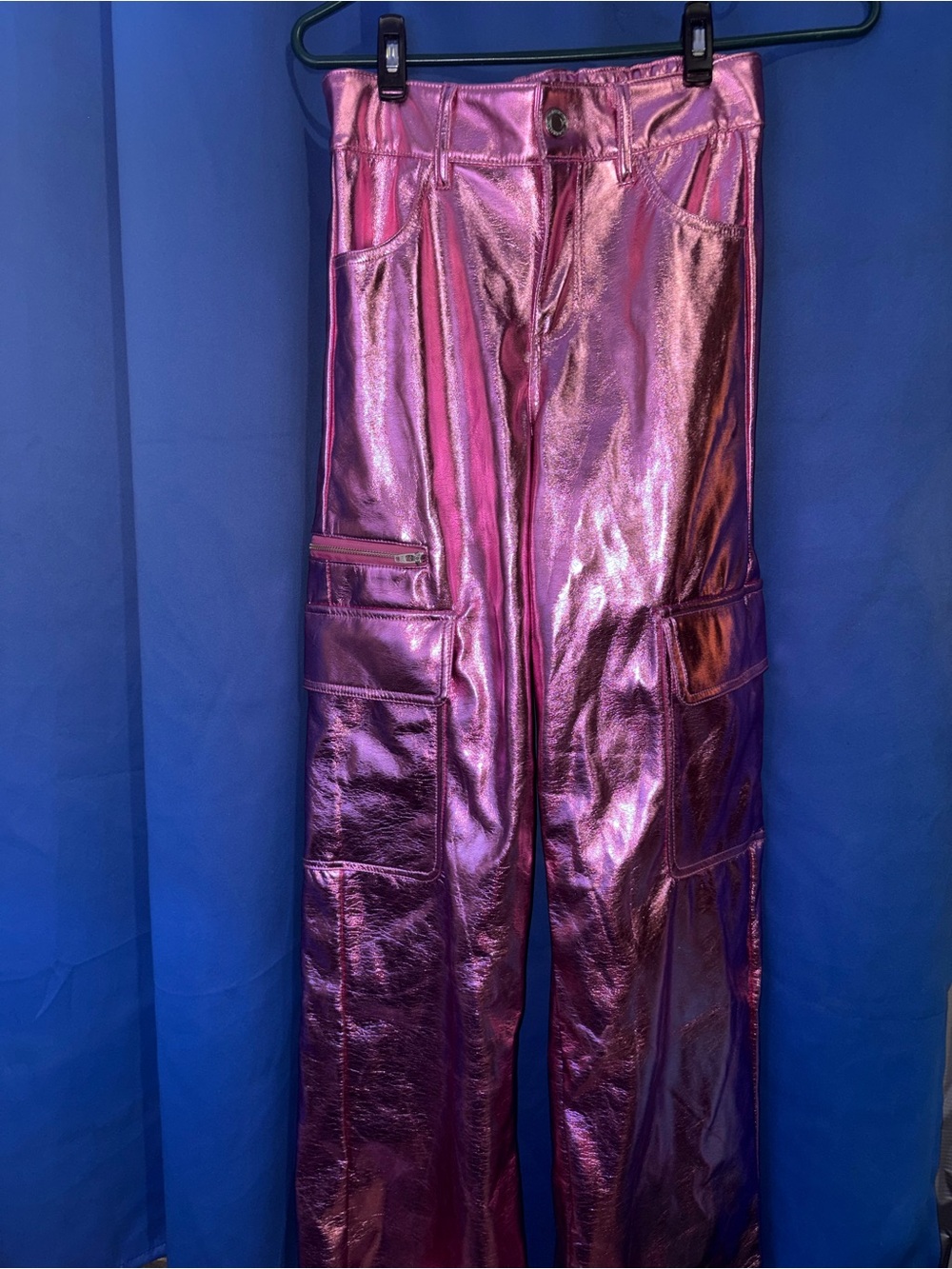 Metallic Pink Cargo Pants No Boundaries